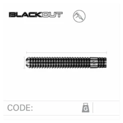 Winmau Winmau Blackout 24g Straight Barrel Darts 9 Winmau Winmau Blackout 24g Straight Barrel Darts -Winmau 1083 Blackout 24g weight