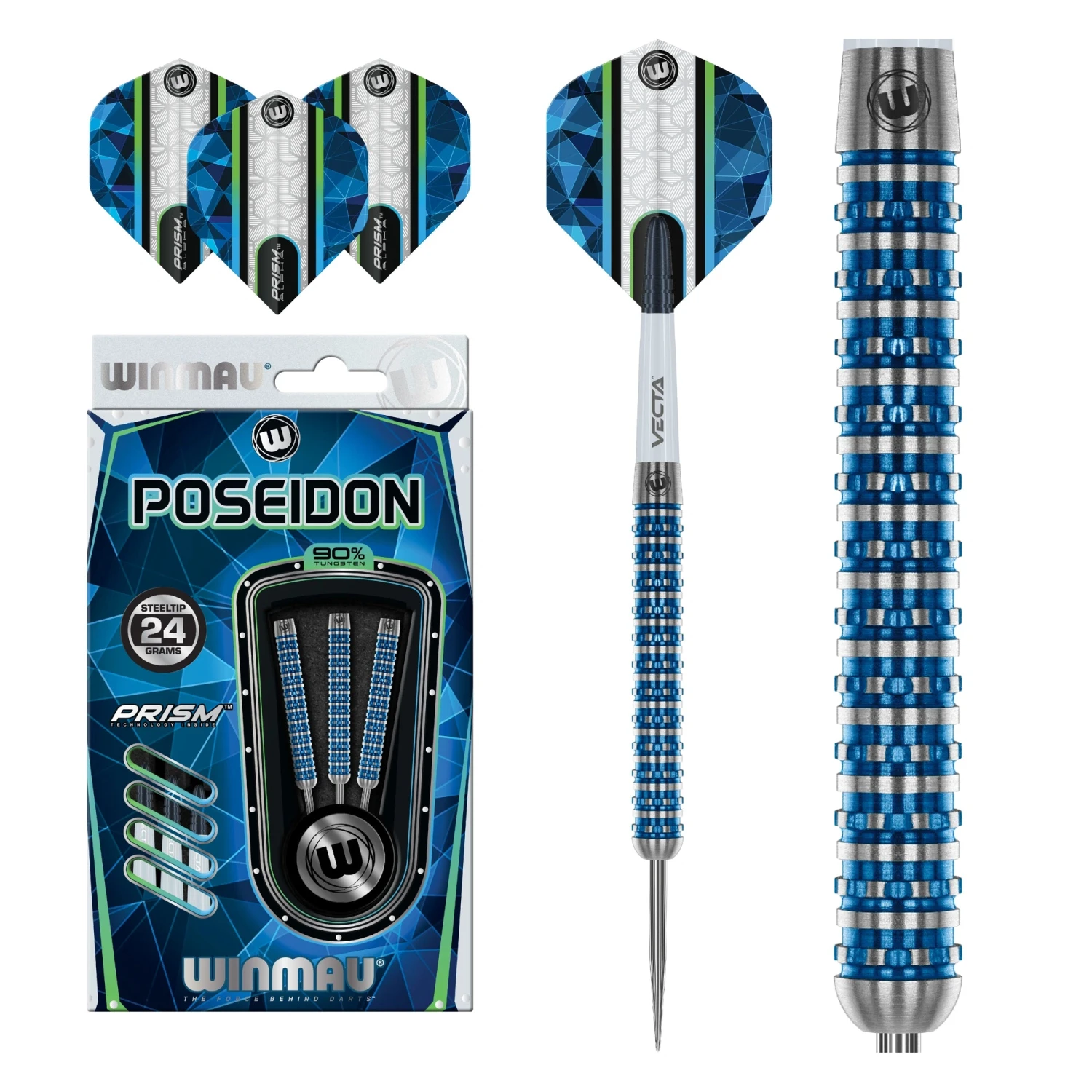 Winmau Winmau Poseidon 90% Tungsten Darts 24G 6 Winmau Winmau Poseidon 90% Tungsten Darts 24G - Image 4