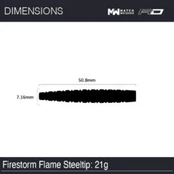 Winmau Firestorm Flame 2 -Winmau 1503 FirestormFlame 21gSteeltip Image7