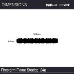 Winmau Firestorm Flame 1 -Winmau 1504 FirestormFlame 24gSteeltip Image7