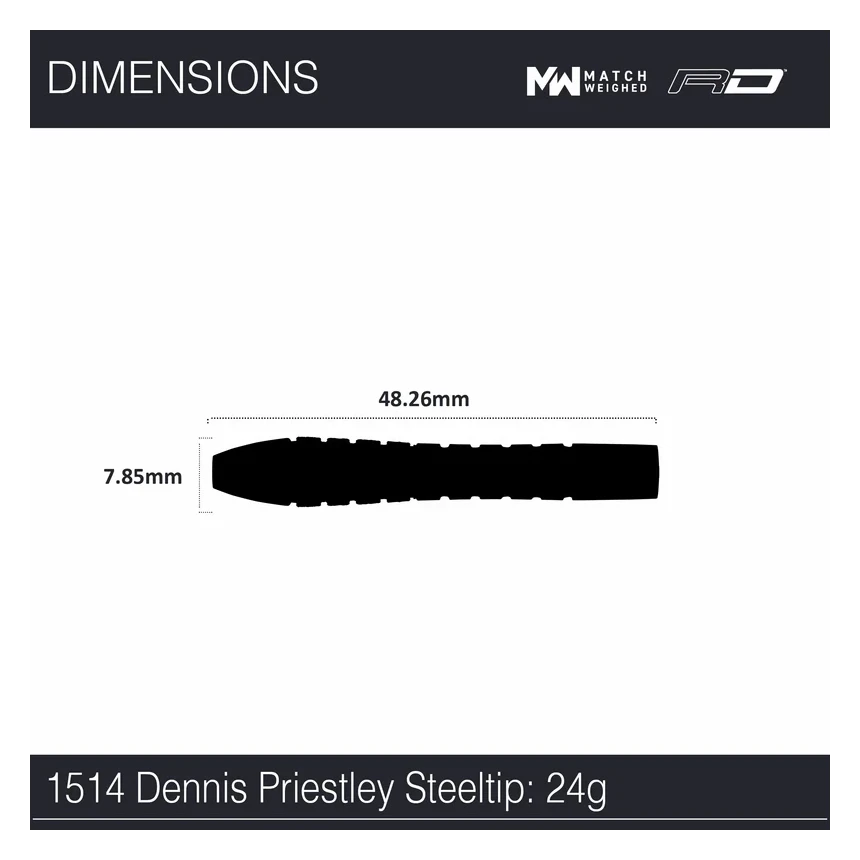 Winmau Winmau Dennis Priestley Diamond 3-Zero Steel Tip Darts 24g 6 Winmau Winmau Dennis Priestley Diamond 3-Zero Steel Tip Darts 24g - Image 4