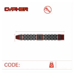 Winmau Winmau Cypher 90% Tungsten Darts 26g -Winmau 1520Cypher26gsize