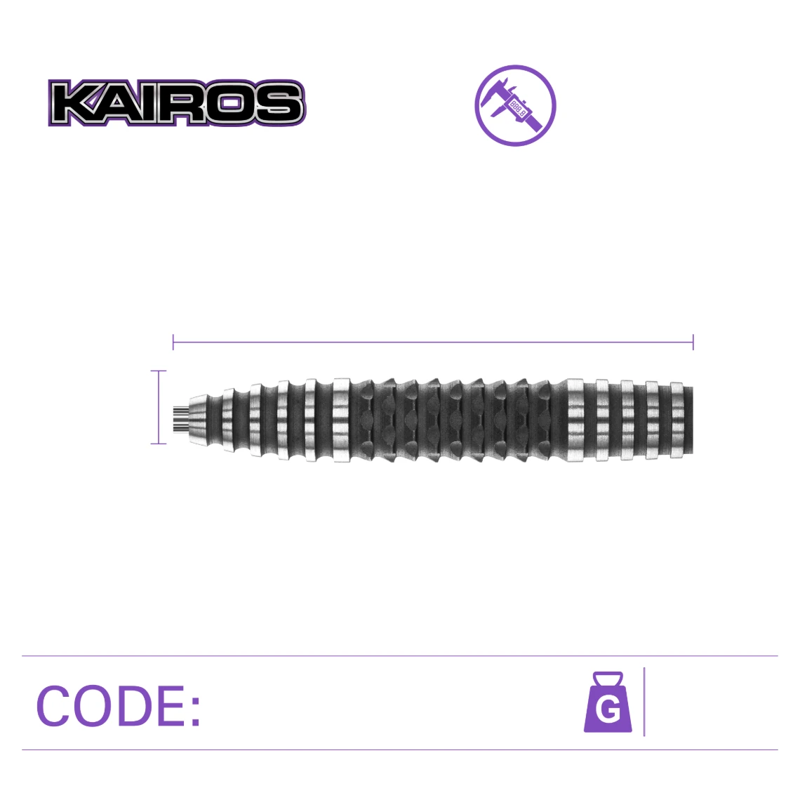 Winmau Winmau Kairos 90% Tungsten Darts 26g 6 Winmau Winmau Kairos 90% Tungsten Darts 26g - Image 4