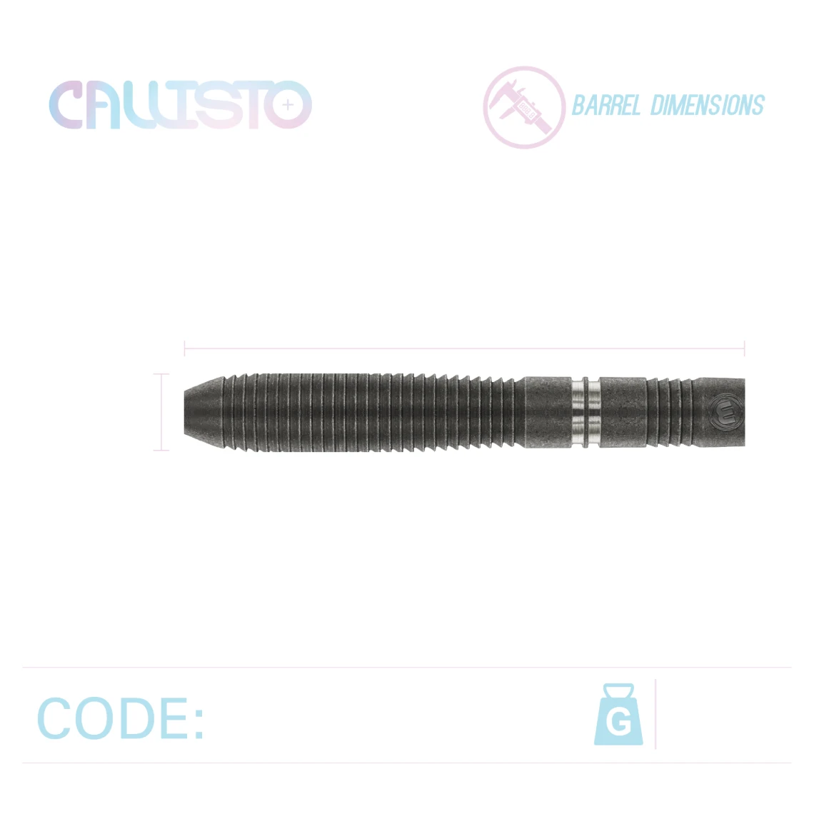 Winmau Winmau Callisto 90% Tungsten Darts 25g 6 Winmau Winmau Callisto 90% Tungsten Darts 25g - Image 4
