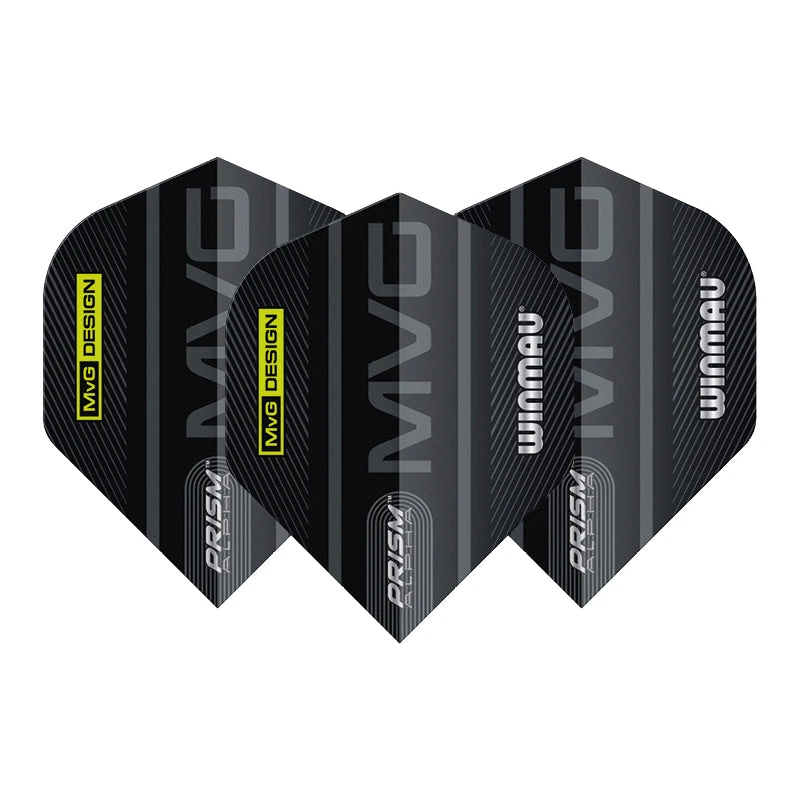 Winmau MVG Logo Black & Grey Prism Alpha Standard 4 Winmau MVG Logo Black & Grey Prism Alpha Standard - Image 2