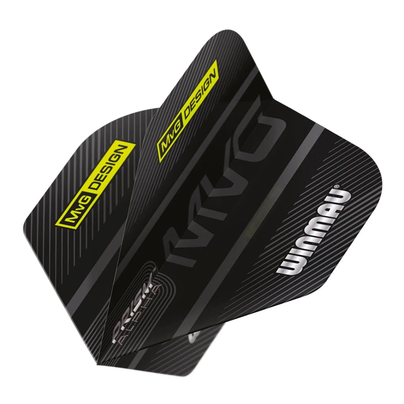 Winmau MVG Logo Black & Grey Prism Alpha Standard 3 Winmau MVG Logo Black & Grey Prism Alpha Standard