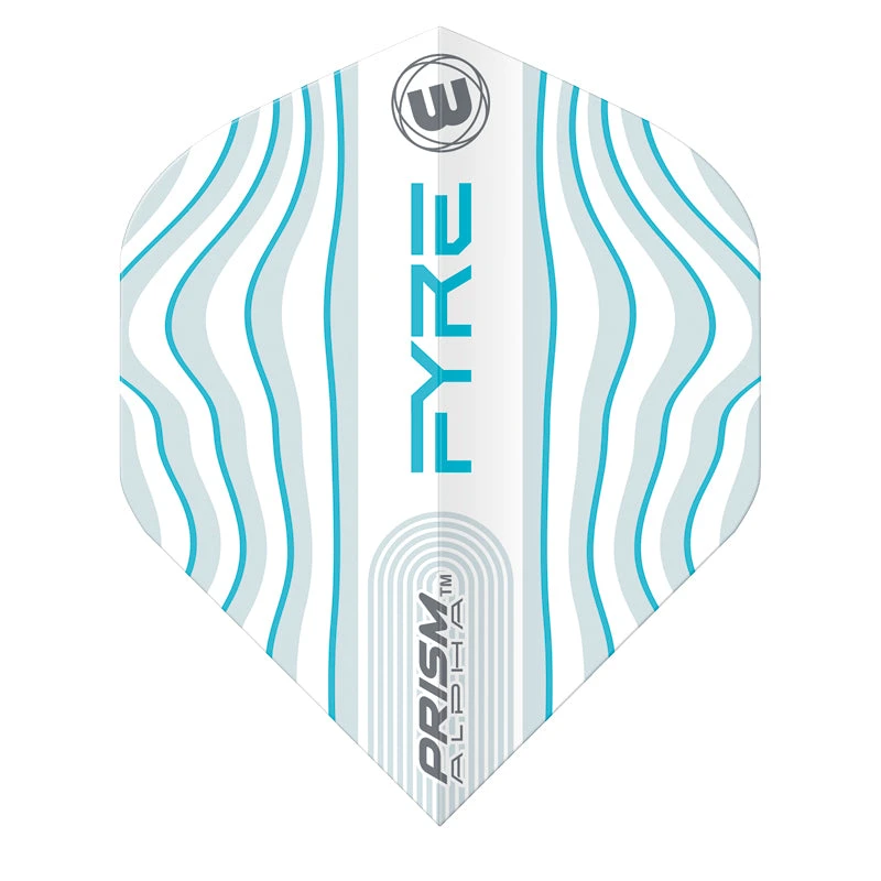 Winmau White, Aqua & Blue Prism Alpha Standard 5 Winmau White, Aqua & Blue Prism Alpha Standard - Image 3