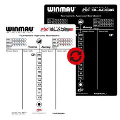 Winmau Dry Wipe Score Board - PDC Design -Winmau 8658 DryWipeScoreboard Image3