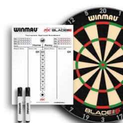Winmau Dry Wipe Score Board - PDC Design -Winmau 8658 DryWipeScoreboard LifestyleImage3