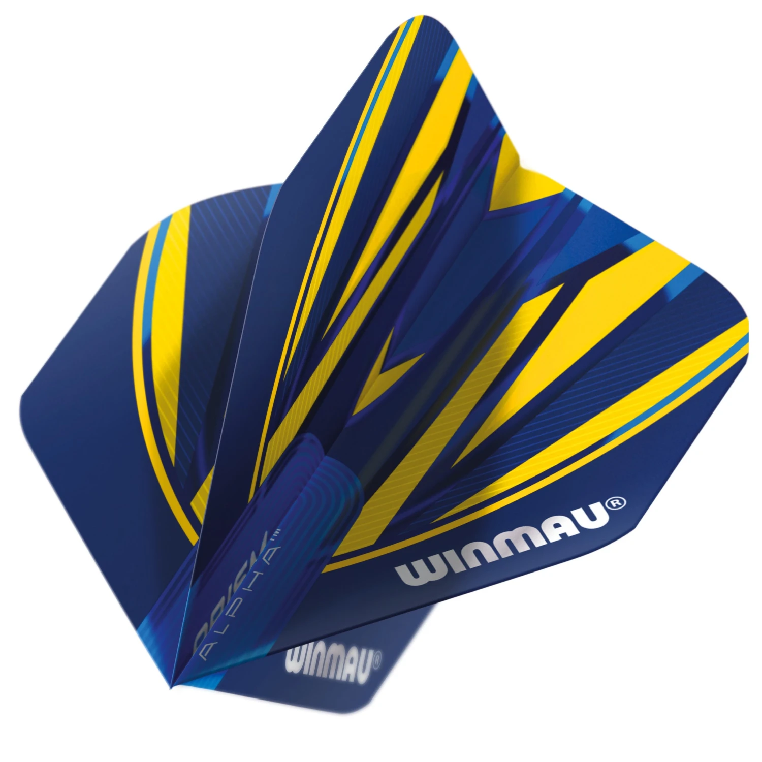 Winmau Blue & Yellow Prism Alpha Standard 3 Winmau Blue & Yellow Prism Alpha Standard