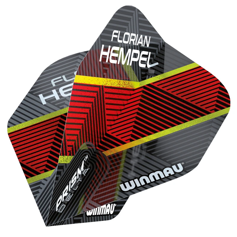 Winmau Florian Hempel Grey & Red Prism Delta Standard 3 Winmau Florian Hempel Grey & Red Prism Delta Standard