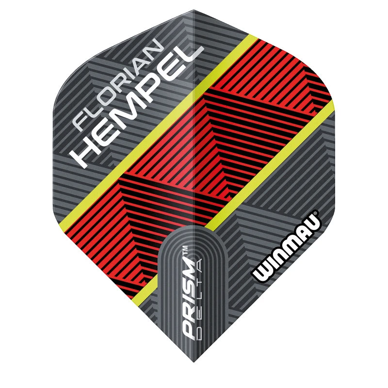 Winmau Florian Hempel Grey & Red Prism Delta Standard 4 Winmau Florian Hempel Grey & Red Prism Delta Standard - Image 2