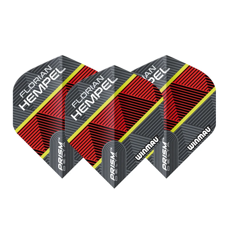 Winmau Florian Hempel Grey & Red Prism Delta Standard 5 Winmau Florian Hempel Grey & Red Prism Delta Standard - Image 3