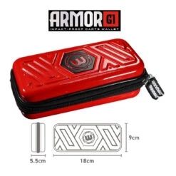 Winmau Winmau Armor G1 Dart Wallet - Red -Winmau WinmauArmourDartCaseRedG1 4