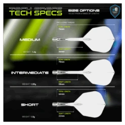 Winmau Winmau Fusion Integrated Flight & Shaft #6 - Clear -Winmau WinmauFusion6sizeclear