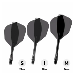 Winmau Winmau Fusion Integrated Flight & Shaft #6 - Black -Winmau Winmau Fusion 6 size black