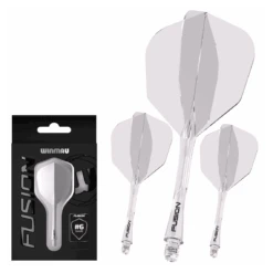 Winmau Winmau Fusion Integrated Flight & Shaft #6 - Clear -Winmau Winmaufusion6boxclear