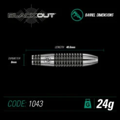 Winmau Blackout 2 -Winmau blackout dims 1043 24g 1