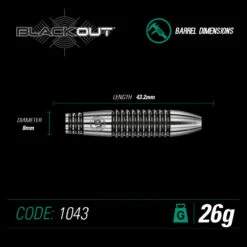 Winmau Blackout 2 -Winmau blackout dims 1043 26g 1